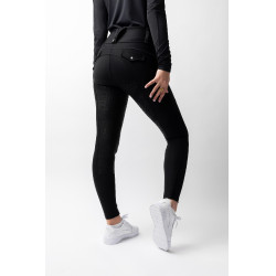 Calça de equitação B Vertigo híbrida de compressão Chiara feminina Beleza negra Preto