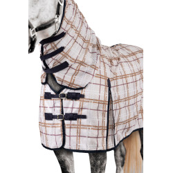 Capa anti-moscas Horze Defender Estampa xadrez Multicolor Capa anti-moscas Horze Defender Estampa xadrez Multicolor