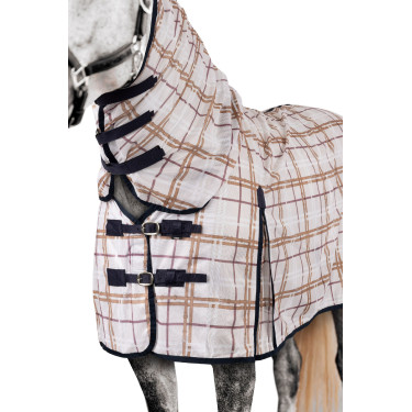 Capa anti-moscas Horze Defender Estampa xadrez Multicolor Capa anti-moscas Horze Defender Estampa xadrez Multicolor