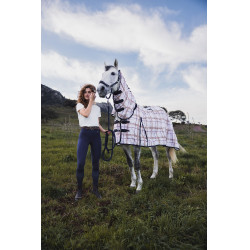 Capa anti-moscas Horze Defender Estampa xadrez Multicolor Capa anti-moscas Horze Defender Estampa xadrez Multicolor