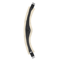 Cinta meia-lua longa Waldhausen tecido acolchoado Preto / natureza