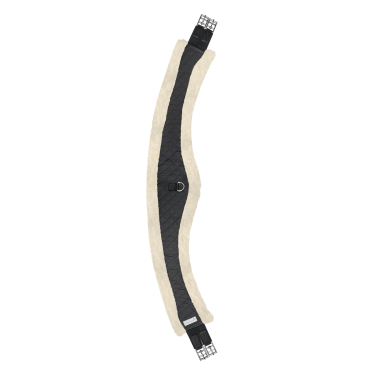 Cinta meia-lua longa Waldhausen tecido acolchoado Preto / natureza