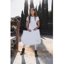 Almofada de sela mista de competição Horze Malmo Branco Almofada de sela mista de competição Horze Malmo Branco