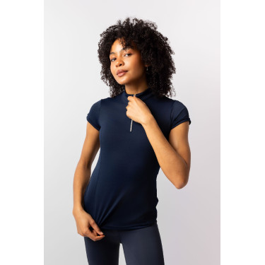Camisa de treino Horze Mina feminina Abertura Azul-marinho