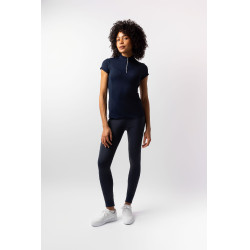 Camisa de treino Horze Mina feminina Abertura Azul-marinho