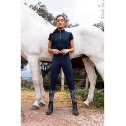 Camisa de treino Horze Mina feminina Abertura Azul-marinho