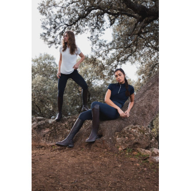 Camisa de treino Horze Mina feminina Abertura Azul-marinho