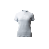 Camiseta de treino infantil Horze Joie de mangas curtas Cinza alvorada azul Cinzento