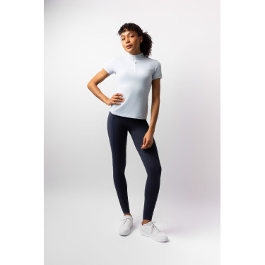 Camiseta de treino infantil Horze Joie de mangas curtas Cinza alvorada azul Cinzento