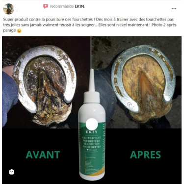Gel de tratamento para podridão severa dos cascos Ekin Gel de tratamento para podridão severa dos cascos Ekin