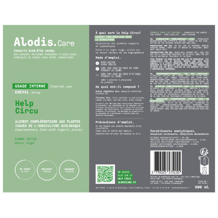 Alimento complementar Alodis Care Help Circu Alimento complementar Alodis Care Help Circu
