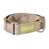 Coleira GEM para cão Caqui Kaki