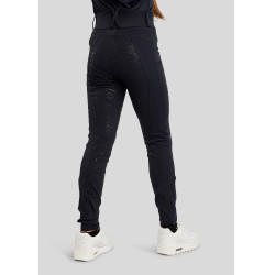 Legging Montar Logo júnior full grip Marinho Azul-marinho Legging Montar Logo júnior full grip Marinho Azul-marinho