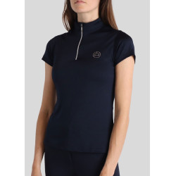 Polo de Equitação Júnior Everly de mangas curtas Marinho Azul-marinho