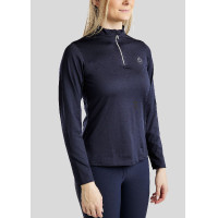 Polo de equitação Everly infantil de mangas compridas Marinho Azul-marinho