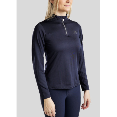 Polo de equitação Everly infantil de mangas compridas Marinho Azul-marinho