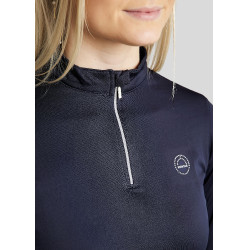 Polo de equitação Everly infantil de mangas compridas Marinho Azul-marinho