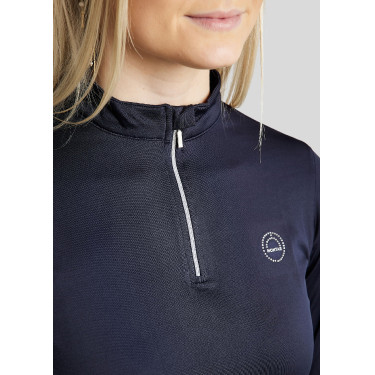 Polo de equitação Everly infantil de mangas compridas Marinho Azul-marinho