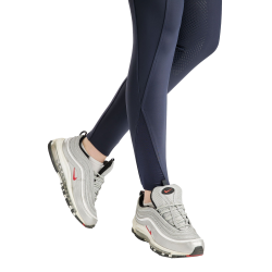 Calça de Montar MoZida Refined com Crystal Gun metal full grip feminina Marinho Azul-marinho