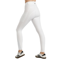 Calça de Montaria MoElaine com logotipo recortado a laser e full grip feminino Branco
