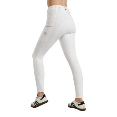 Calça Montar MoZuna Refined Pintucks e cristais gun metal full grip feminina