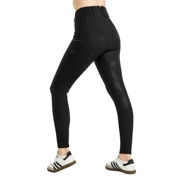 Calça Montar MoZuna Refined Pintucks e cristais gun metal full grip feminina Preto Calça Montar MoZuna Refined Pintucks e cristais gun metal full grip feminina Preto