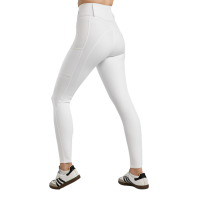 Legging Montar MoElaine logotipo corte a laser full grip feminino Branco Legging Montar MoElaine logotipo corte a laser full grip feminino Branco