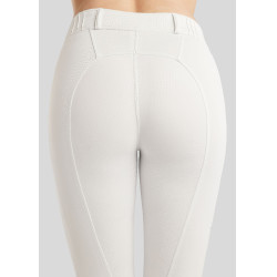 Legging Montar MoZuna Refined Pintucks e cristais gun metal full grip feminino