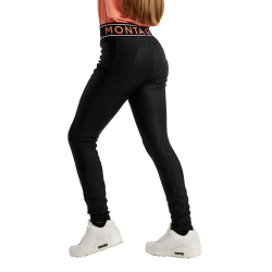 Legging Montar MoAVA VIV Cintura elástica com logotipo full grip júnior Preto Legging Montar MoAVA VIV Cintura elástica com logotipo full grip júnior Preto