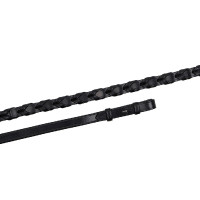 Rendas em couro entrançado Montar fixação francesa Preto Rendas em couro entrançado Montar fixação francesa Preto