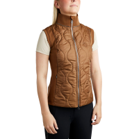 Colete acolchoado sem mangas Hybrid Montar MoMary com cristais metálicos para mulher Preto