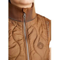 Colete acolchoado sem mangas Hybrid Montar MoMary com cristais metálicos para mulher Caramelo Castanho Colete acolchoado sem mangas Hybrid Montar MoMary com cristais metálicos para mulher Caramelo Castanho
