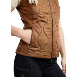 Colete acolchoado sem mangas Hybrid Montar MoMary com cristais metálicos para mulher Caramelo Castanho Colete acolchoado sem mangas Hybrid Montar MoMary com cristais metálicos para mulher Caramelo Castanho