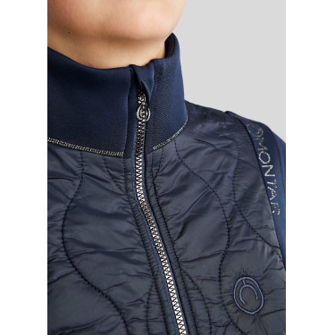 Colete acolchoado sem mangas Hybrid Montar MoMary com cristais metálicos para mulher Colete acolchoado sem mangas Hybrid Montar MoMary com cristais metálicos para mulher