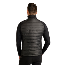 Colete acolchoado sem mangas Montar Emanuel Quilt feminino Preto