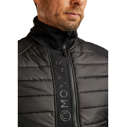 Colete acolchoado sem mangas Montar Emanuel Quilt feminino Preto