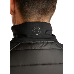 Colete acolchoado sem mangas Montar Emanuel Quilt feminino Preto