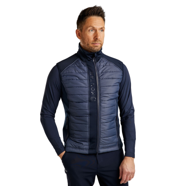 Colete acolchoado sem mangas Montar Emanuel Quilt feminino Marinho Azul-marinho