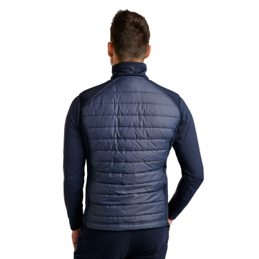 Colete acolchoado sem mangas Montar Emanuel Quilt feminino Marinho Azul-marinho