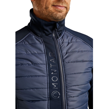 Colete acolchoado sem mangas Montar Emanuel Quilt feminino Marinho Azul-marinho