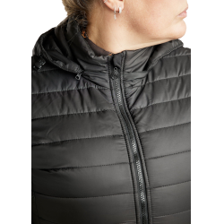 Casaco acolchoado longo Montar MoKately Curve feminino Preto