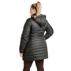 Casaco acolchoado longo Montar MoKately Curve feminino Preto