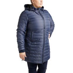 Casaco acolchoado longo Montar MoKately Curve feminino Marinho escuro Azul