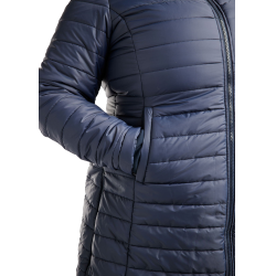 Casaco acolchoado longo Montar MoKately Curve feminino Marinho escuro Azul