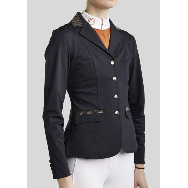 Casaco de competição Montar MoKatrina feminino com decoração rose gold