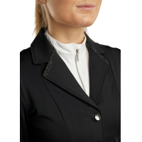 Casaco de competição Montar MoAviana feminino com decoração de cristal caviar Preto