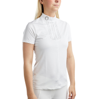 Pólo de concurso Montar MoViolet crystal gun metal feminino Branco