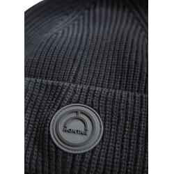Gorro de lã tricotado Montar com logotipo Preto Gorro de lã tricotado Montar com logotipo Preto