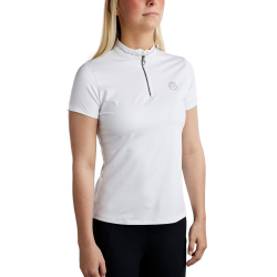 T-shirt de mangas curtas Montar MoBlair com cristal cinza escuro feminino Branco T-shirt de mangas curtas Montar MoBlair com cristal cinza escuro feminino Branco