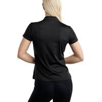 T-shirt de mangas curtas Montar MoBlair com cristal cinza escuro feminino Preto
